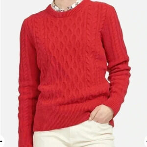 Barbour Burnt Apple Wool blend Women's Laven Knit Sweater. NWT! Size 6